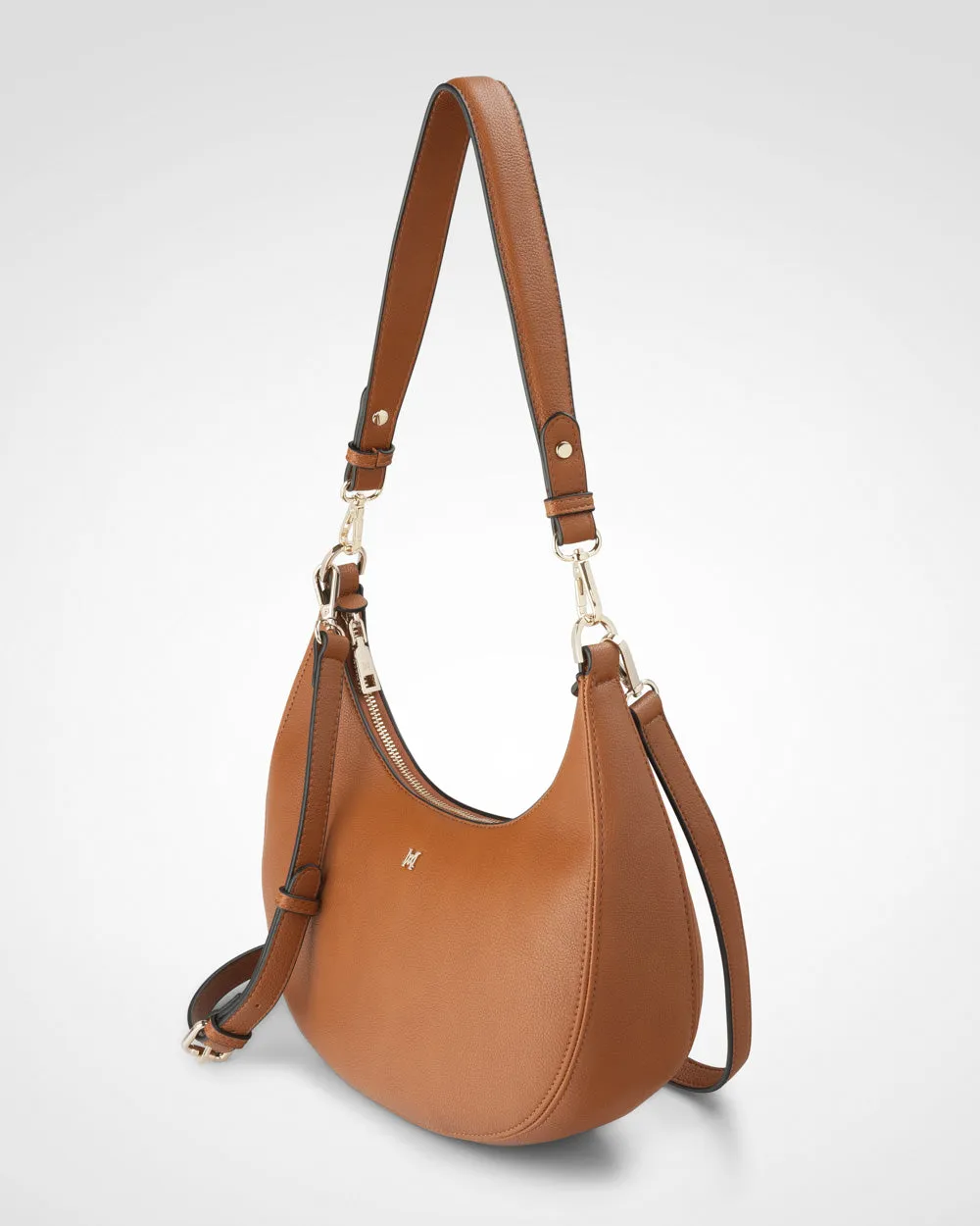 Pia Crescent Shoulder Bag With Crossbody Strap   Graphic Bag Strap