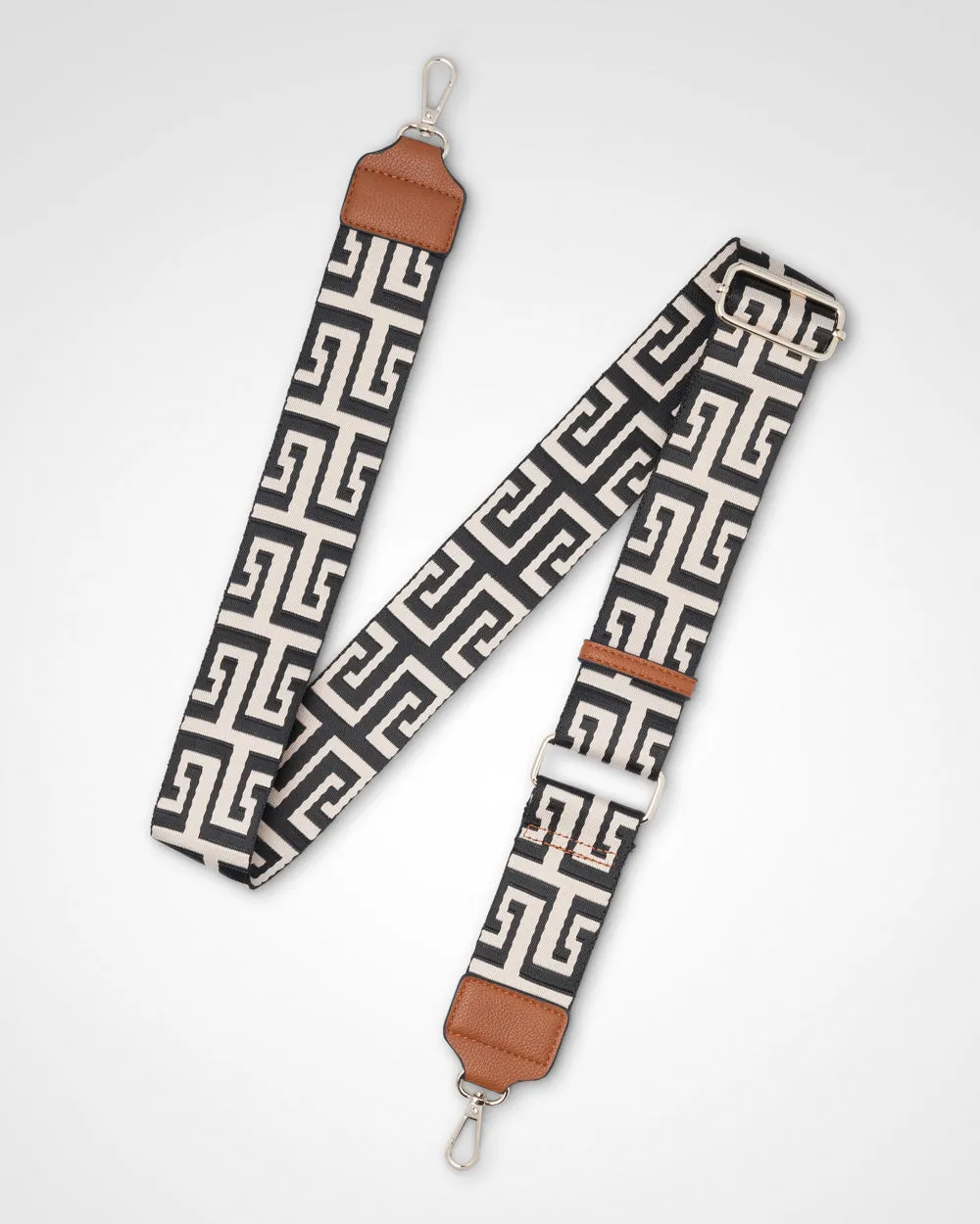 Pia Crescent Shoulder Bag With Crossbody Strap   Graphic Bag Strap
