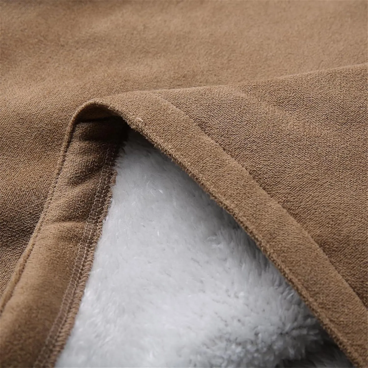 Plus Size Winter Coats for Women 2024 Warm Fleece Lined Jacket Button Sherpa Fur Hooded Parka Suede Peacoat Outerwear