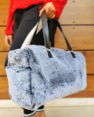 Plush Grey Duffle Bag