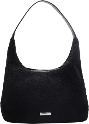 Plush Shoulder Bag for Women Cute Fluffy Tote Handbag Large Capacity Plush Furry Tote Bag Ladies Faux Bag Shoppin