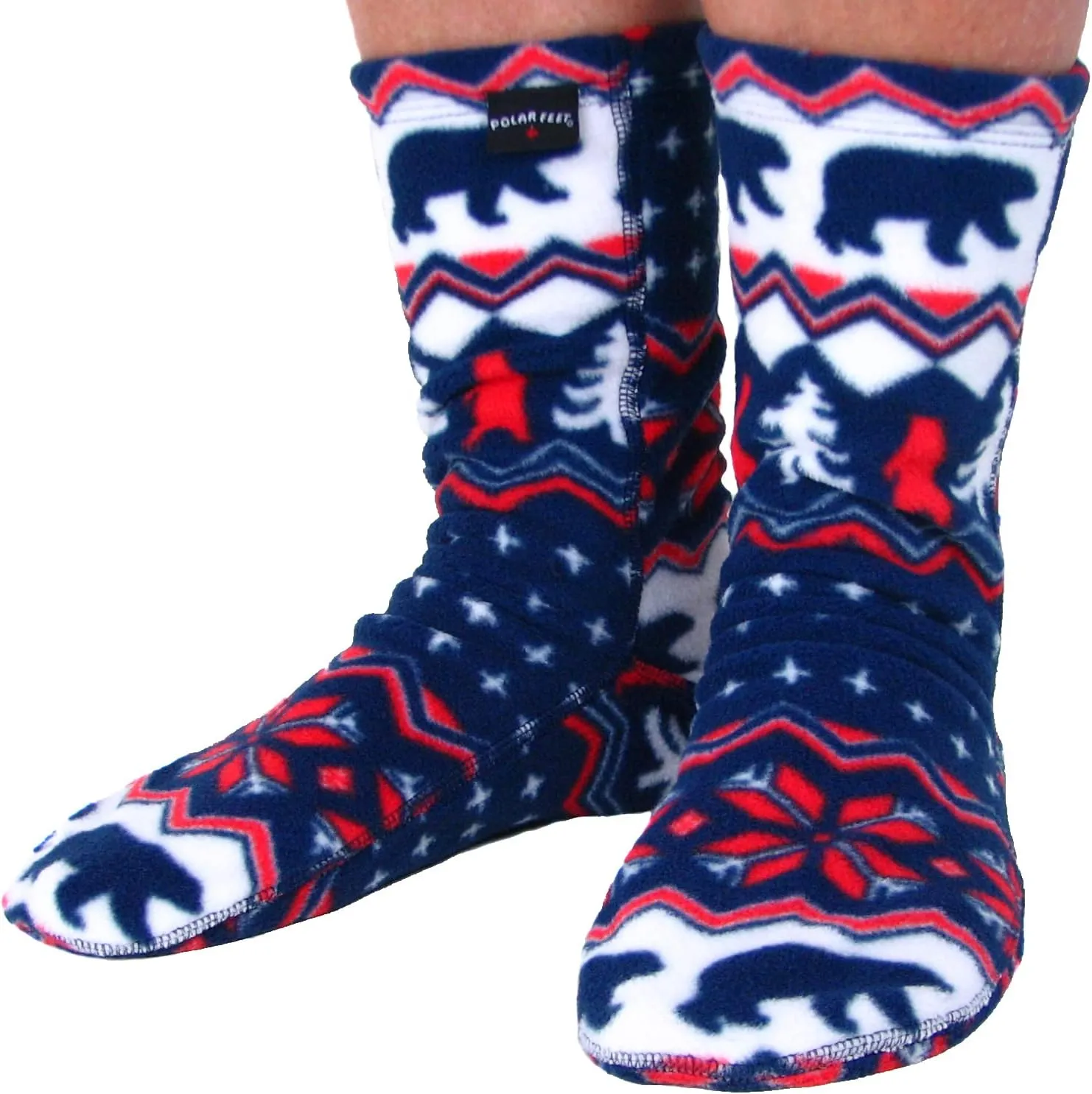 Polar Feet Nonslip Fleece Socks for Men and Women with Grippers, Unisex