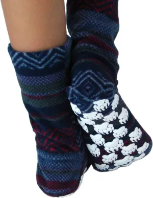 Polar Feet Nonslip Fleece Socks for Men and Women with Grippers, Unisex