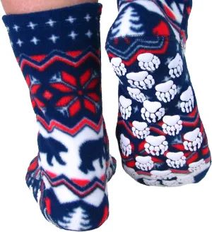 Polar Feet Nonslip Fleece Socks for Men and Women with Grippers, Unisex