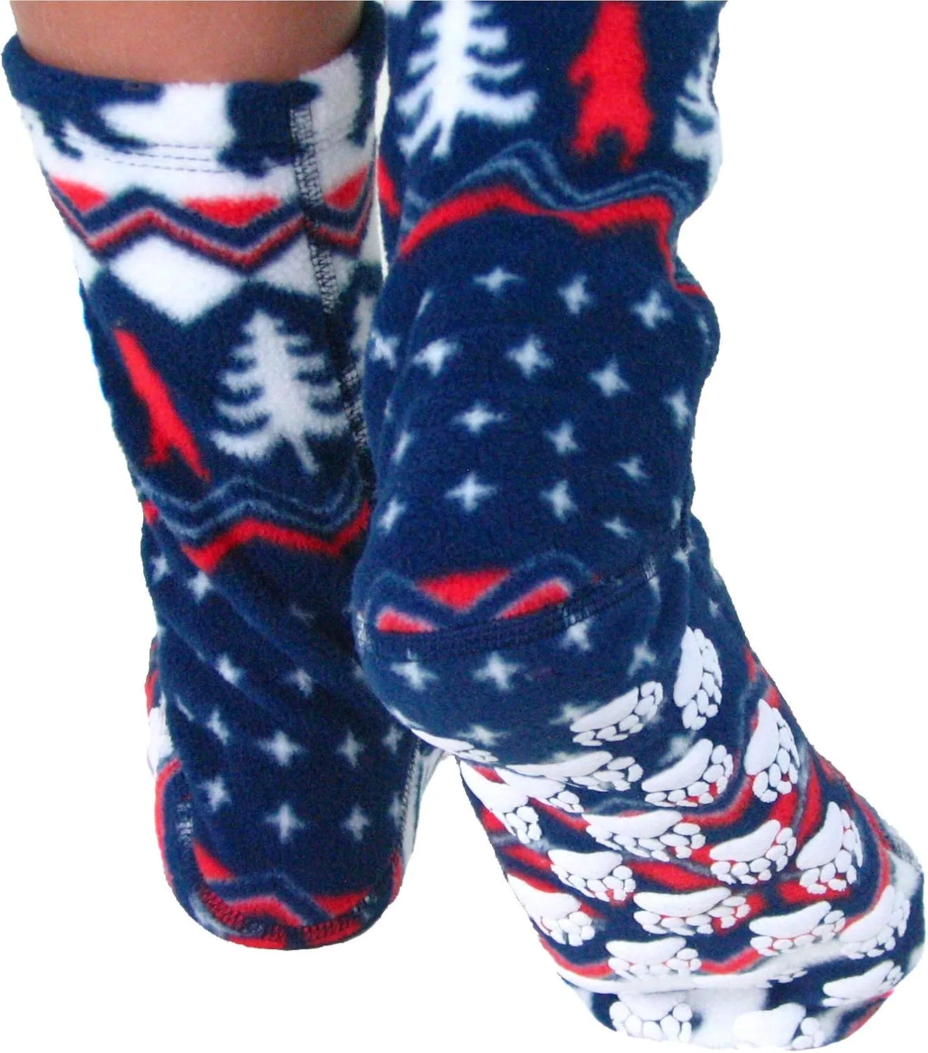 Polar Feet Nonslip Fleece Socks for Men and Women with Grippers, Unisex