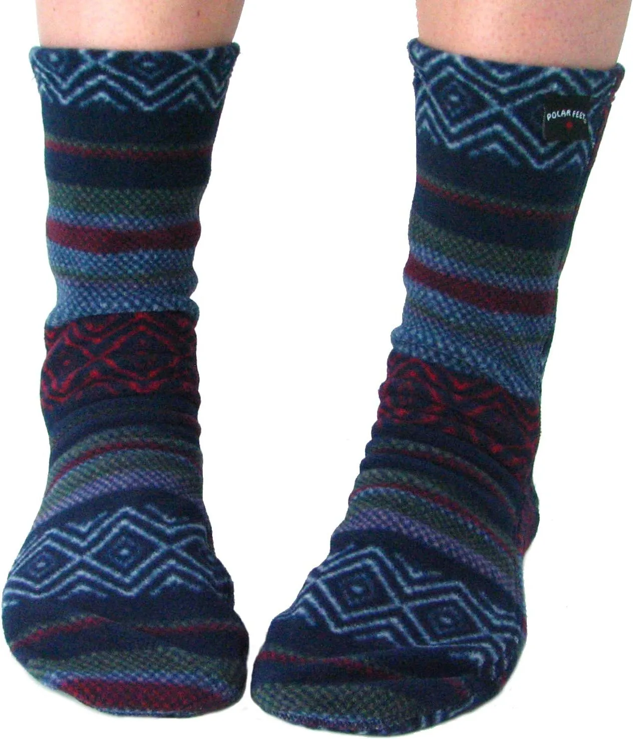 Polar Feet Nonslip Fleece Socks for Men and Women with Grippers, Unisex