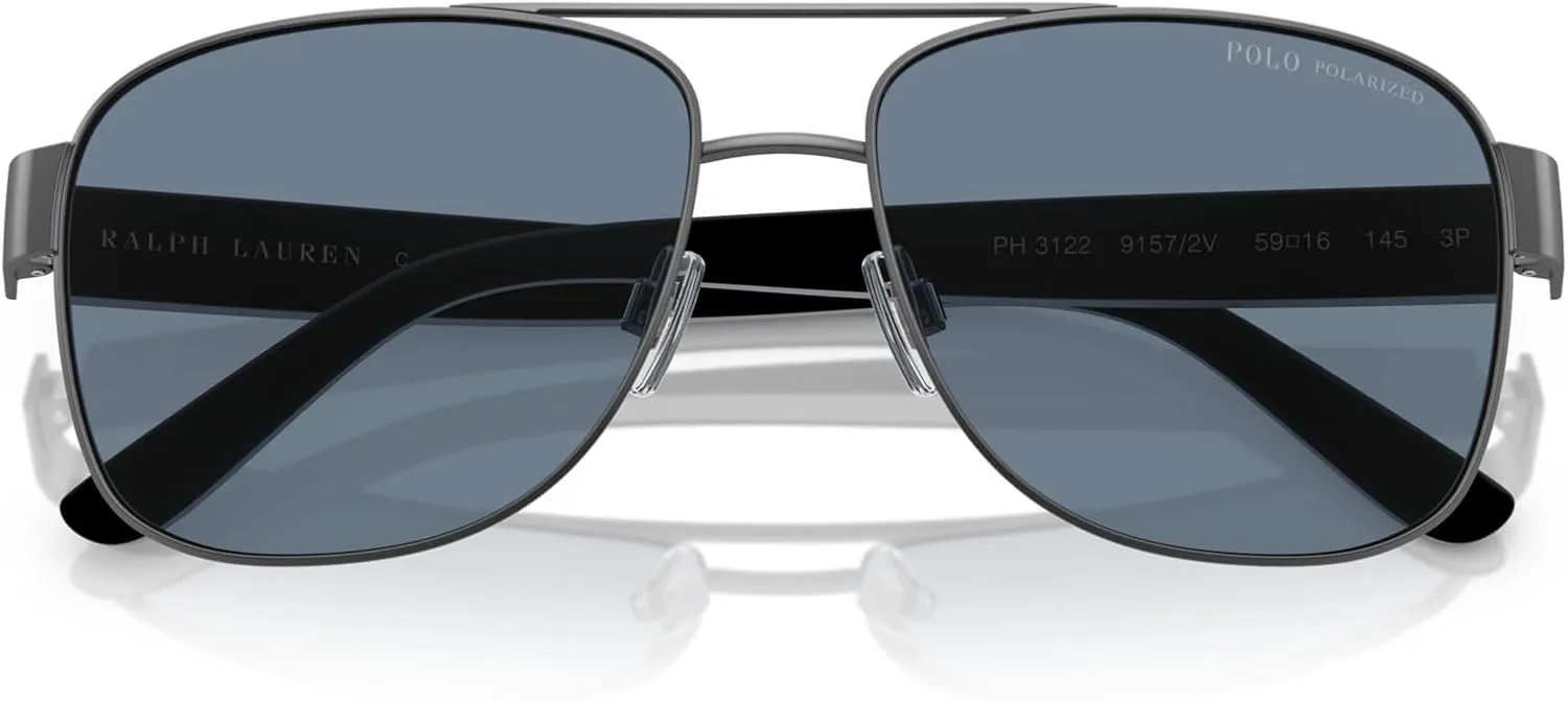 Polo Ralph Lauren Men's Ph3122 Aviator Sunglasses