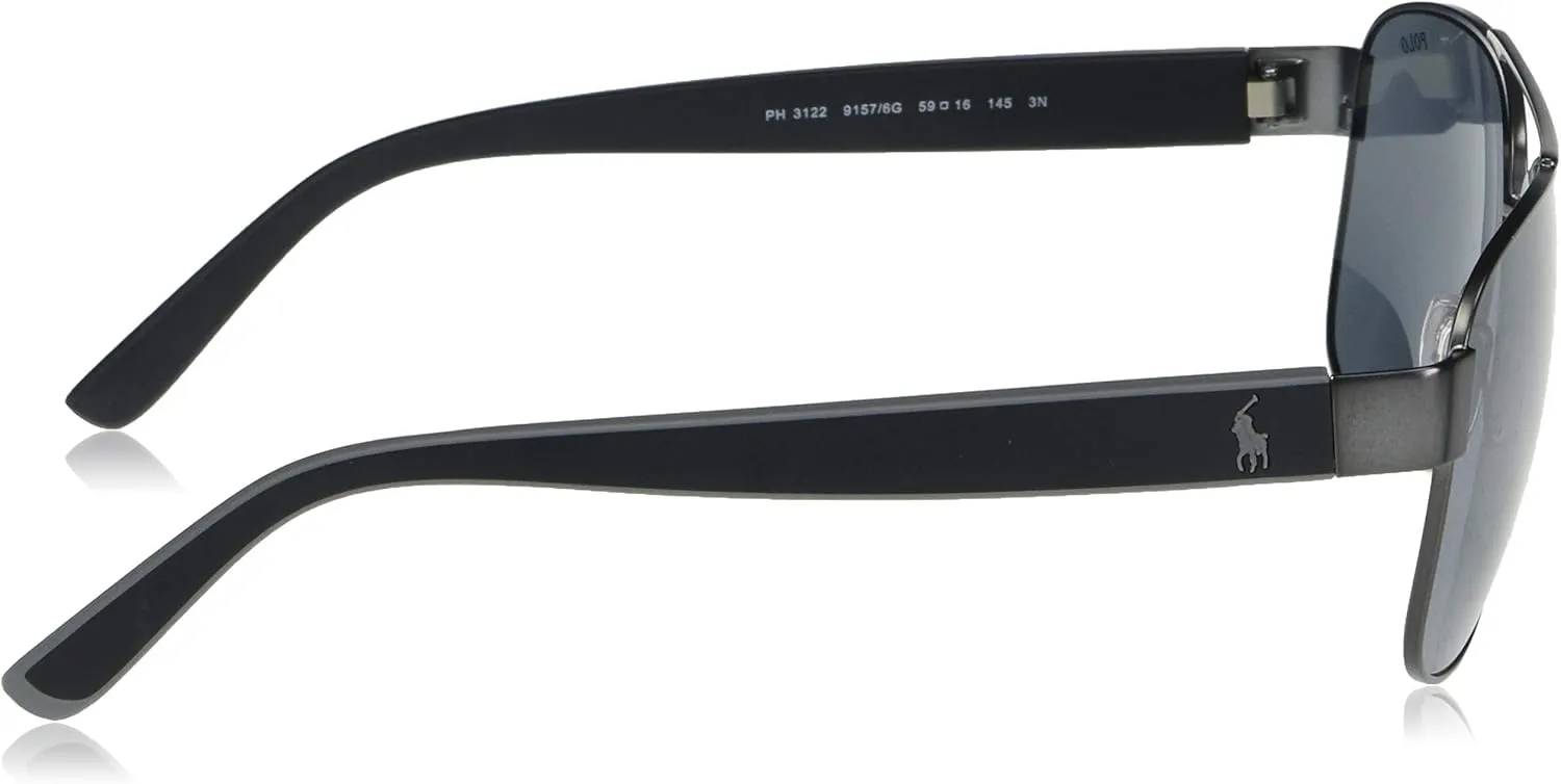 Polo Ralph Lauren Men's Ph3122 Aviator Sunglasses