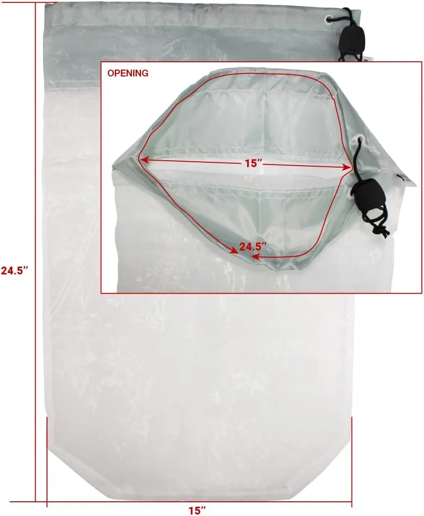 Pool Debris Leaf Cleaning Vacuum Replacement 4 Mesh Nylon Bags 15" X 24.5" 100 Micron