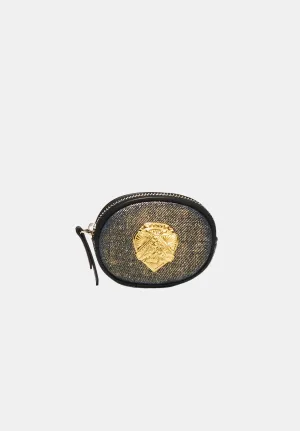 Porte Monnaie Rond-Sororite Gold Denim