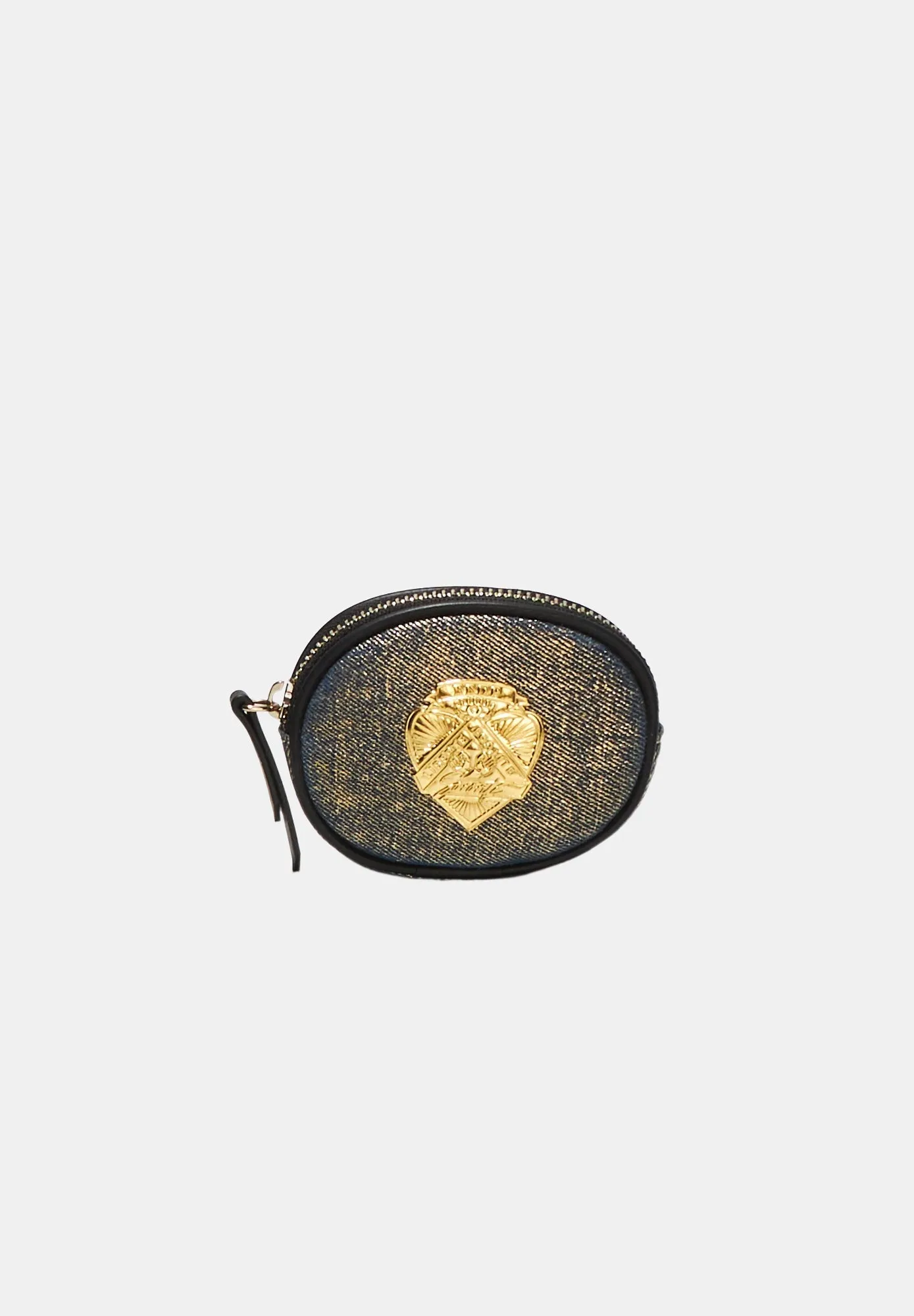Porte Monnaie Rond-Sororite Gold Denim