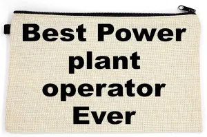 Power Plant Operator Makeup Bag, Gift For Power Plant Operator, Best Power Plant Operator Ever, Toiletry Bag, Birthday Gift For Her, Makeup Bag For Women, Christmas Gift Bag
