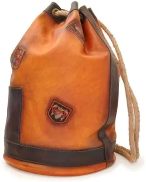 Pratesi Leather Bag Travel Bag Argentina in cow leather - Bruce Cognac Made in Italy