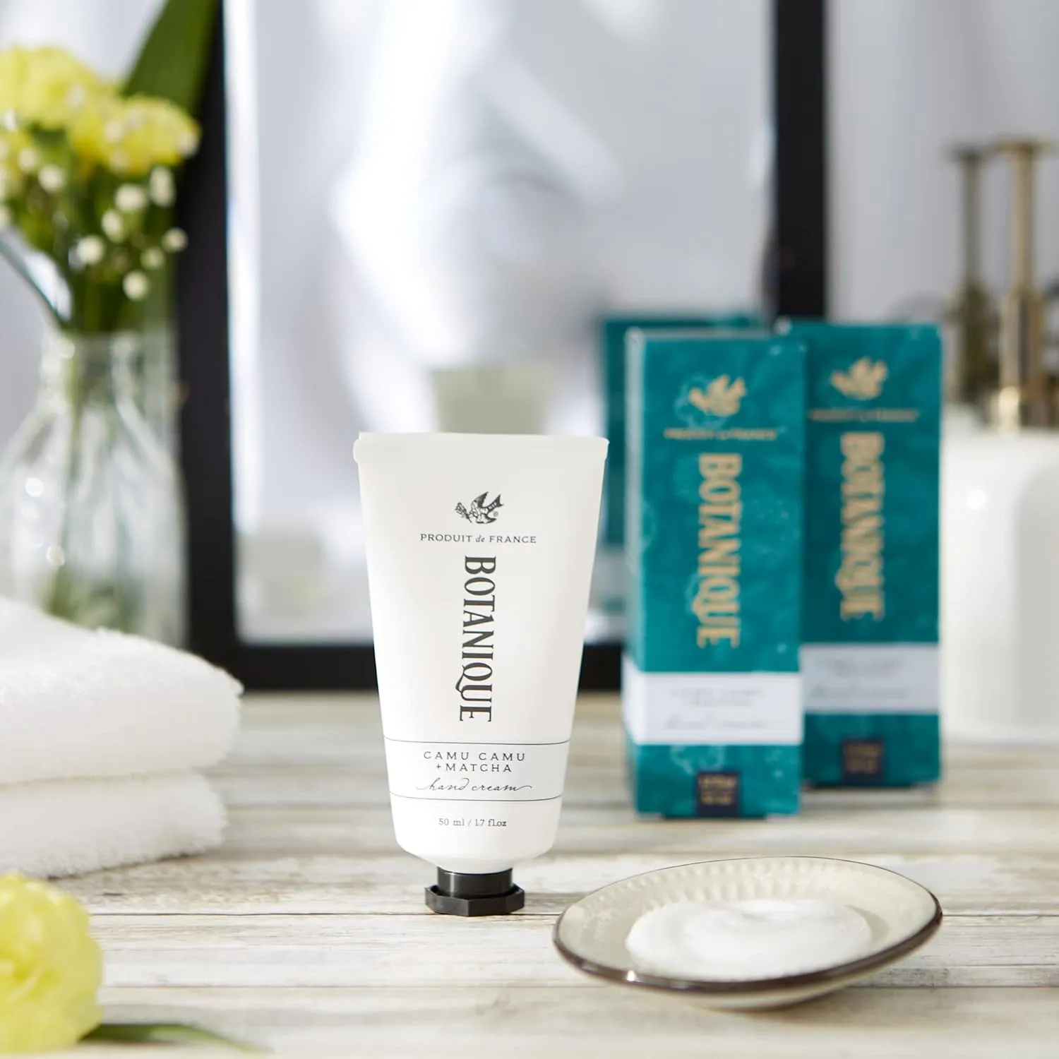 Pre de Provence Boutanique Small Batch Hand Cream Enriched with Shea Butter, Sweet Almond Oil, Minerals & Antioxidants, 50 Gram, Camu Camu & Matcha