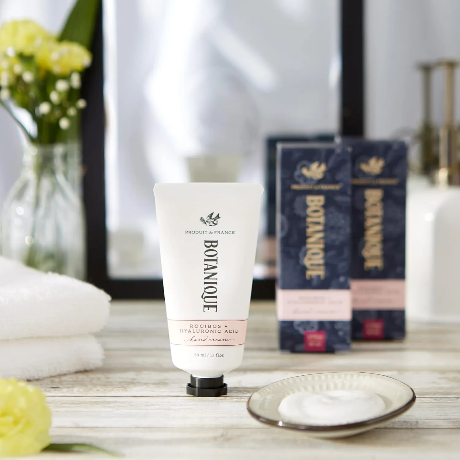 Pre de Provence Boutanique Small Batch Hand Cream Enriched with Shea Butter, Sweet Almond Oil, Minerals & Antioxidants, 50 Gram, Rooibos & Hyaluronic Acid