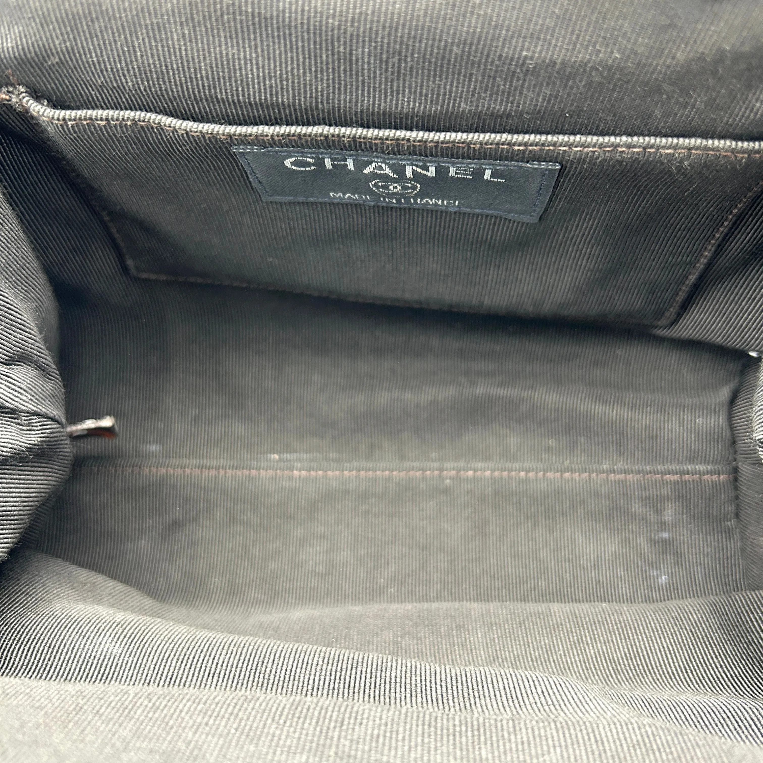 Pre-owned Chanel Denim Leather Shoulder Bag Green Medium LA18337