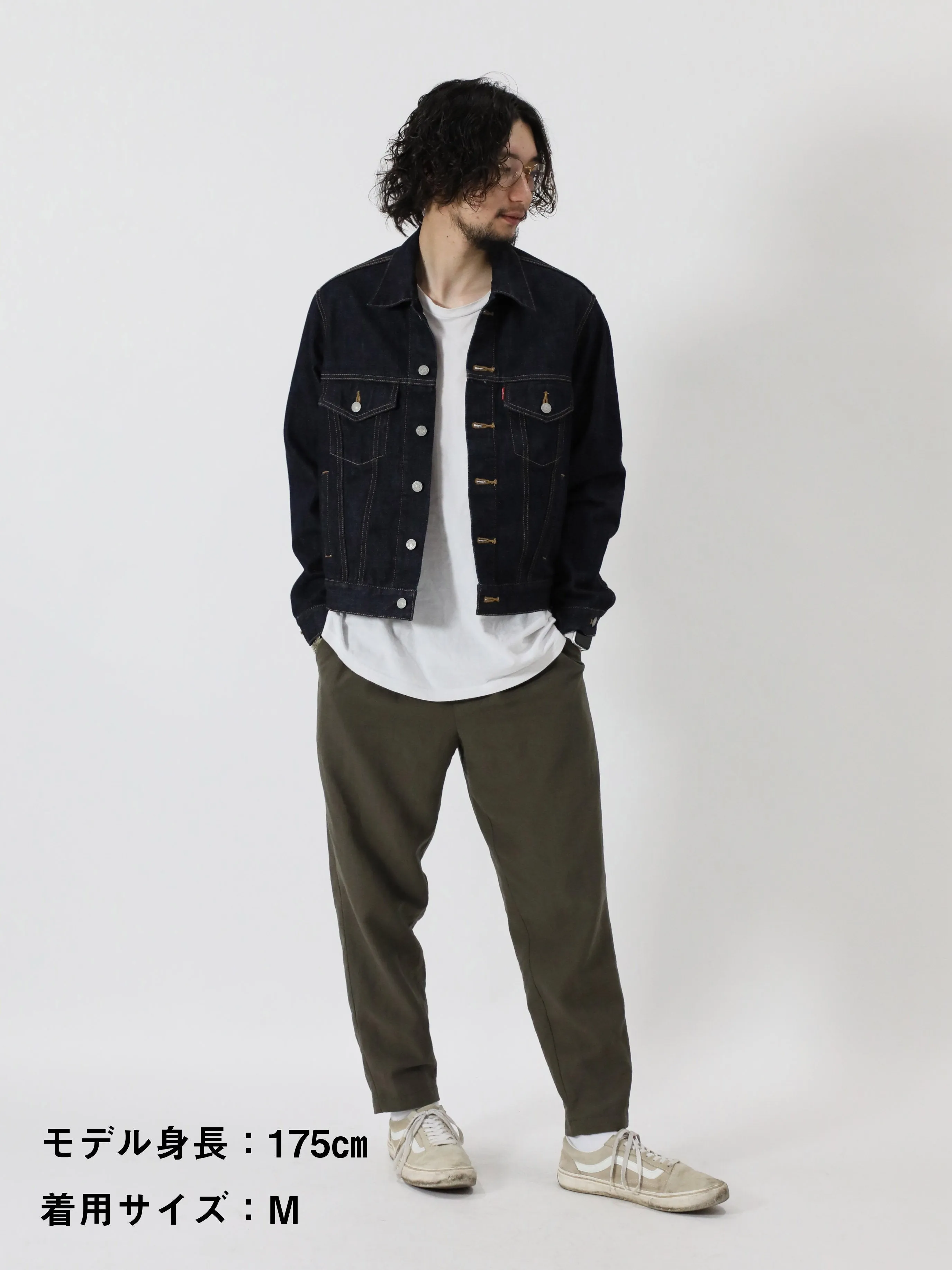 Premium denim jacket one-washed unisex