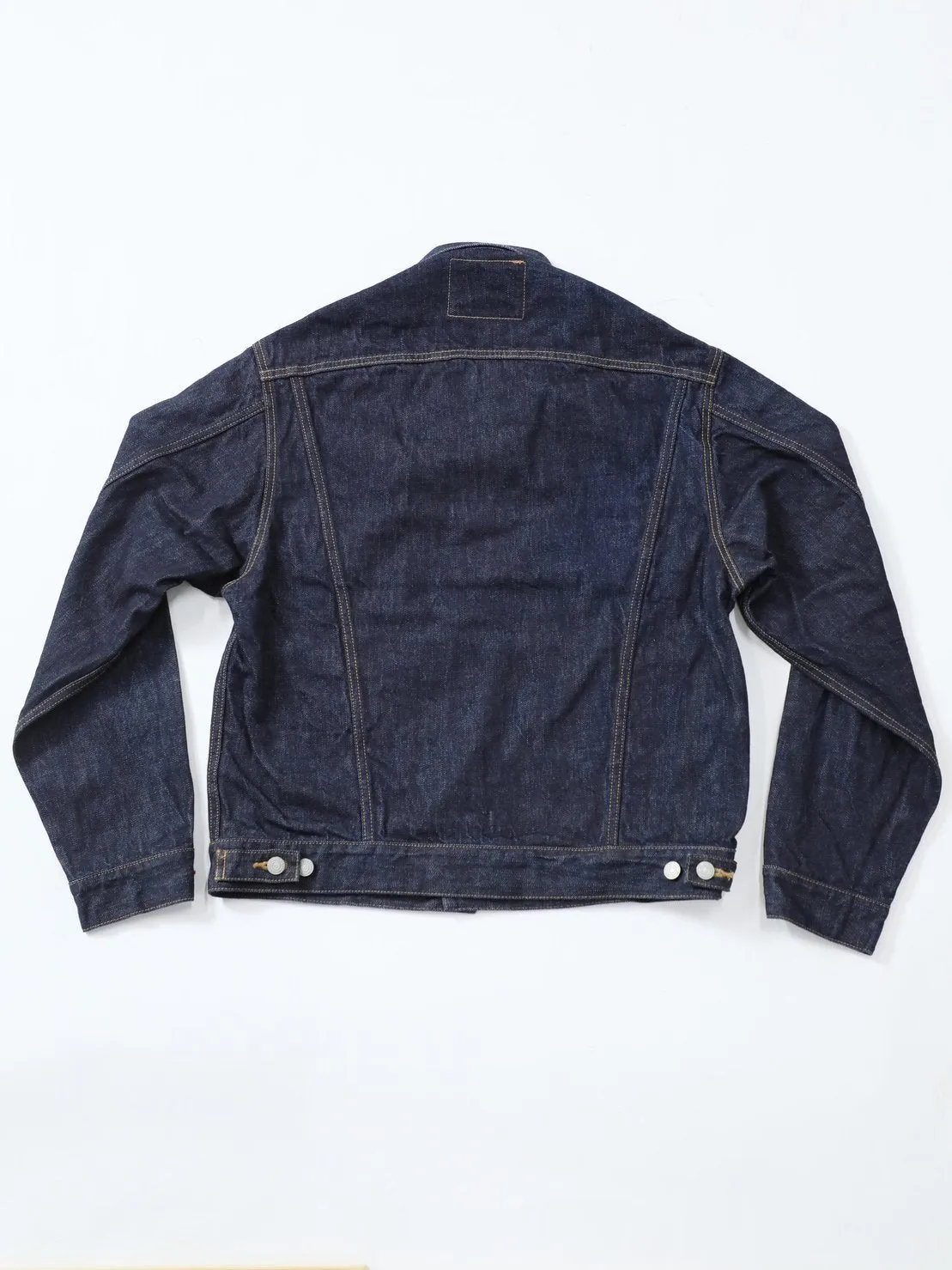 Premium denim jacket one-washed unisex