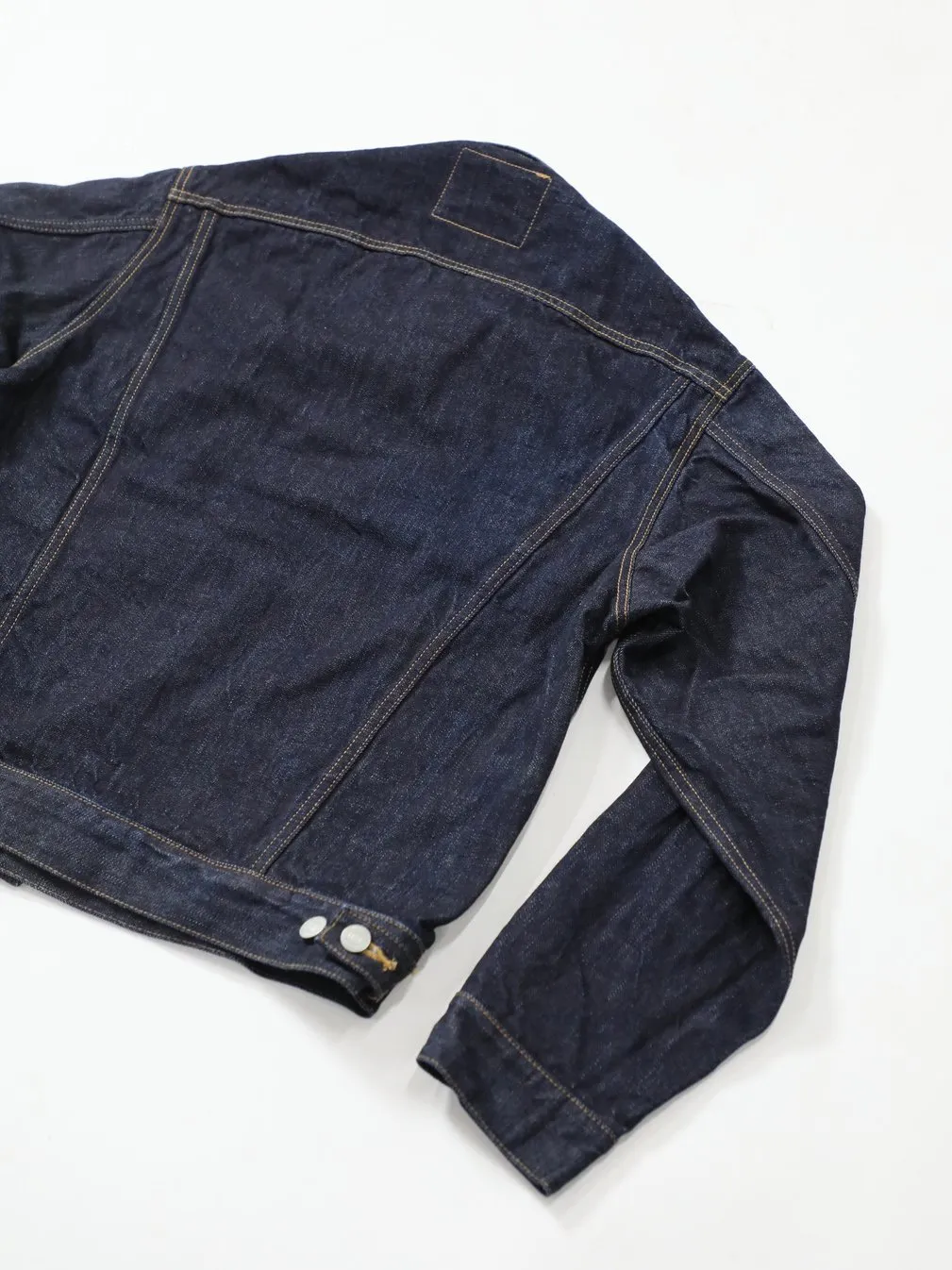 Premium denim jacket one-washed unisex