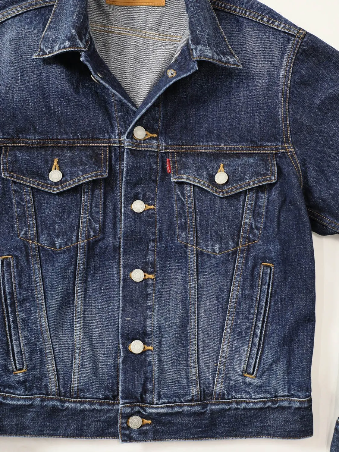 Premium denim jacket vintage wash unisex