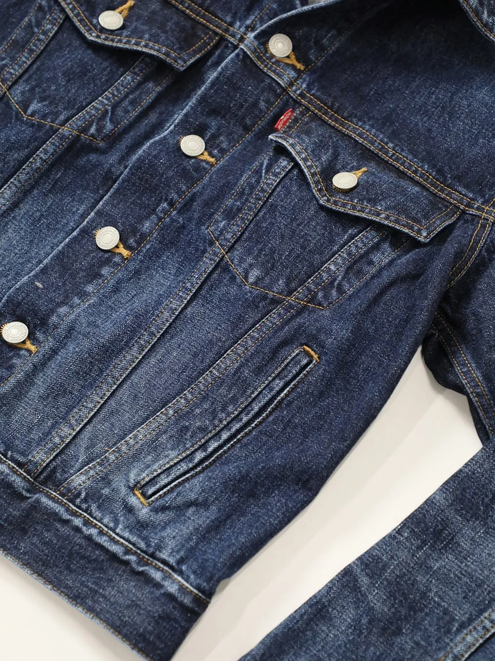 Premium denim jacket vintage wash unisex