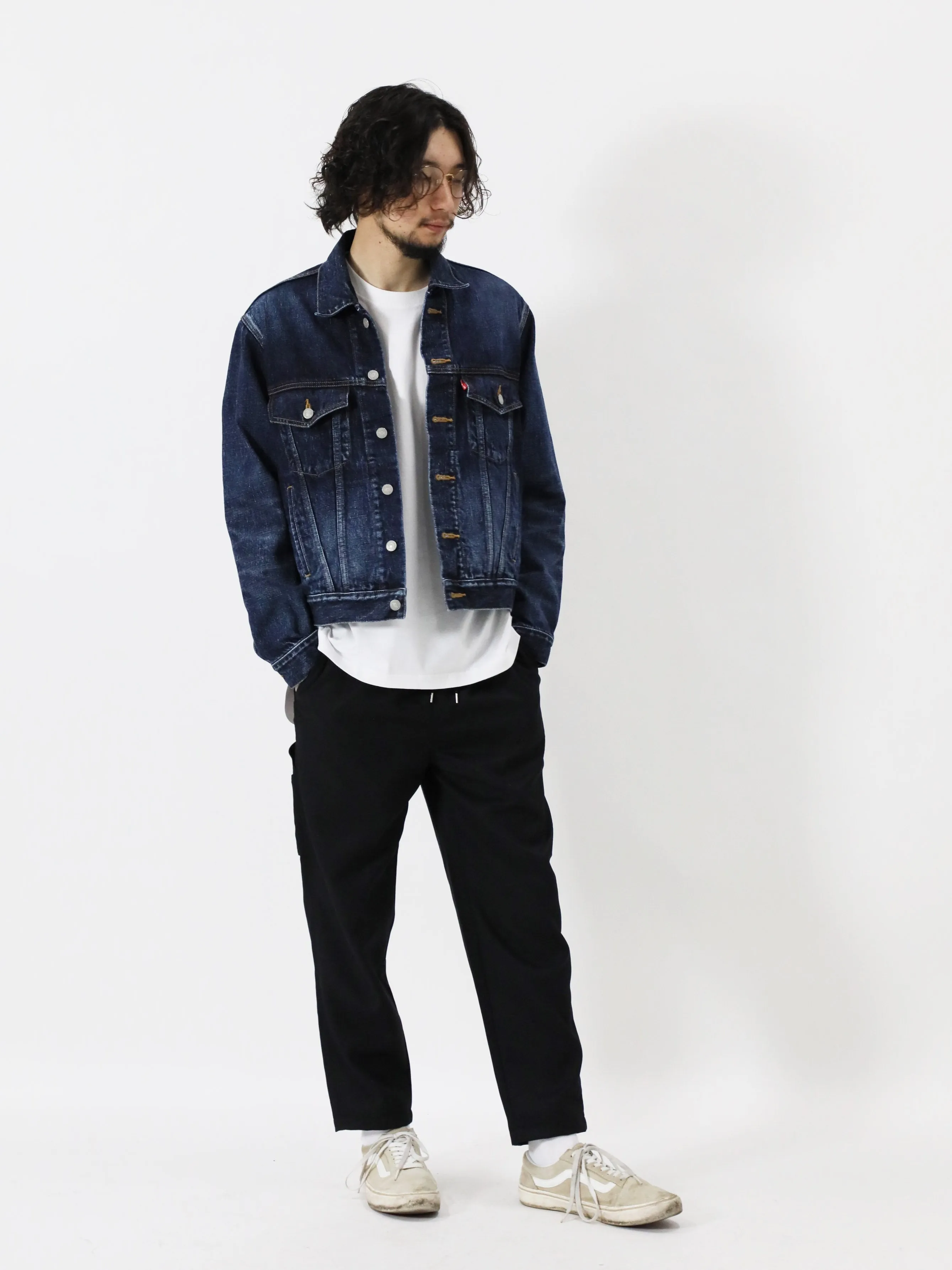 Premium denim jacket vintage wash unisex