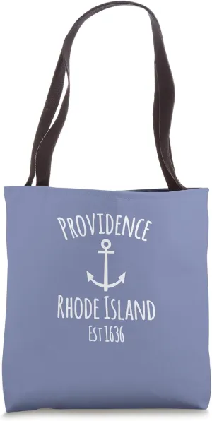 Providence Rhode Island Nautical Rustic Anchor Founded 1636 Tote Bag