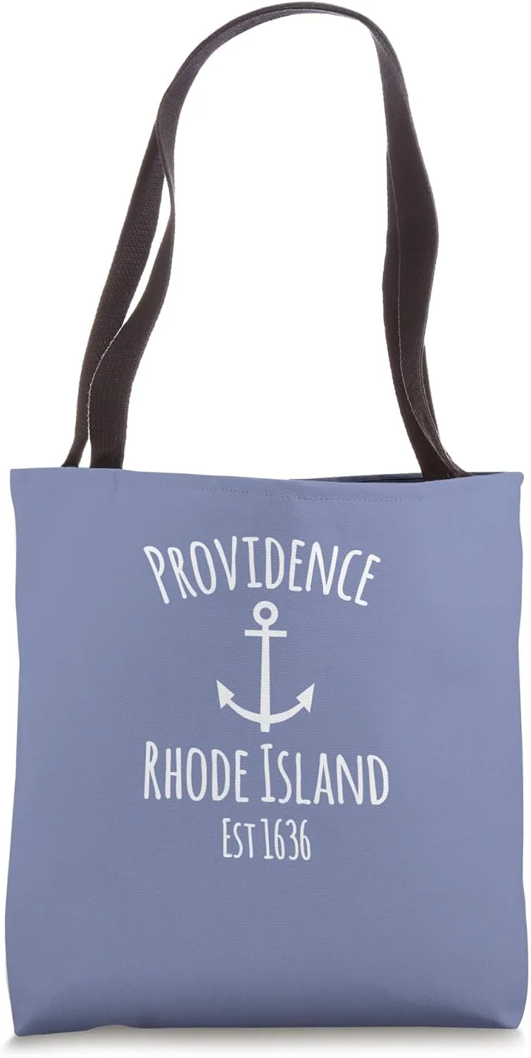 Providence Rhode Island Nautical Rustic Anchor Founded 1636 Tote Bag
