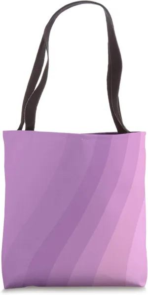 Purple Pink Aesthetic 70's Retro Stripes Groovy Warp Muted Tote Bag