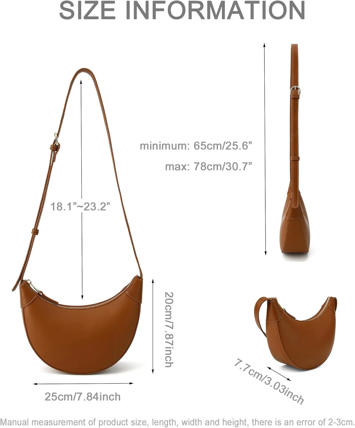 Purse for Women Cute Hobo Tote Handbag Small Dumpling Shoulder Bag Crescent Crossbody Bags