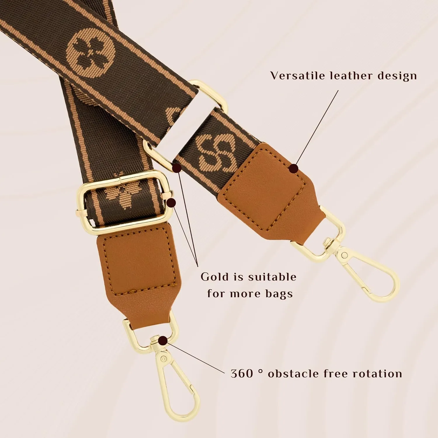 Purse Strap,Replacement Wide Crossbody Strap Adjustable Shoulder Strap for Handbag Bag