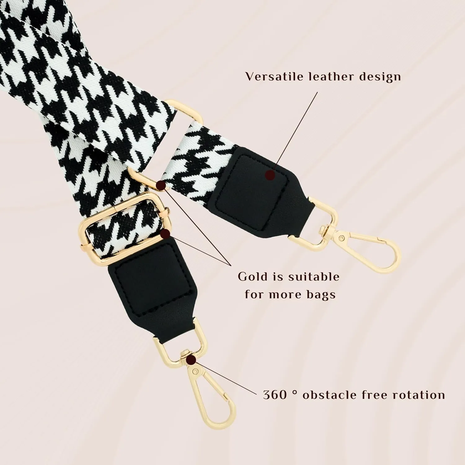 Purse Strap,Replacement Wide Crossbody Strap Adjustable Shoulder Strap for Handbag Bag