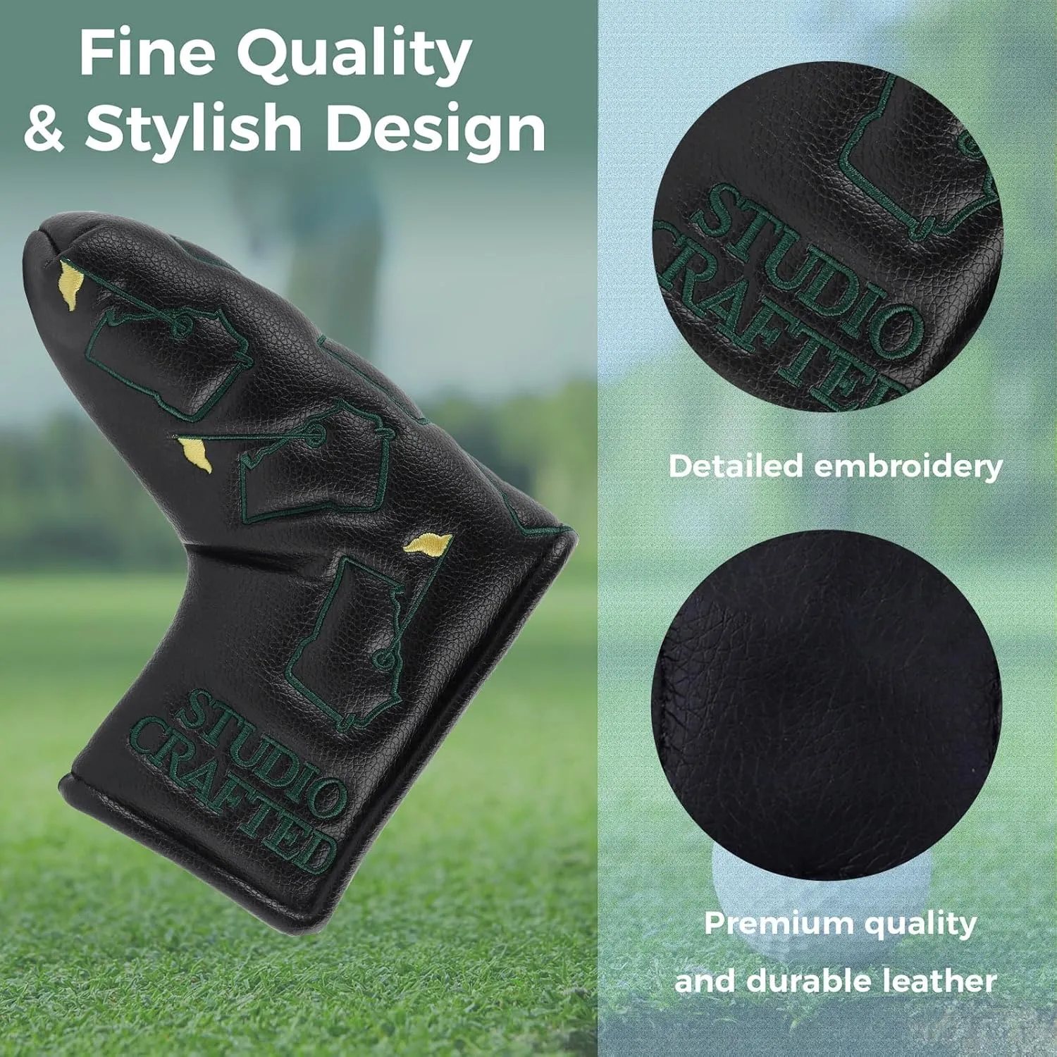 Putter Cover - Augusta Georgia Golf Blade Putter Headcovers Magnetic Closure