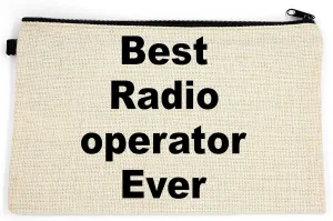 Radio operator Makeup Bag, Gift For Radio operator, Best Radio operator Ever, Toiletry Bag, Birthday Gift For Her, Makeup Bag For Women, Christmas Gift Bag