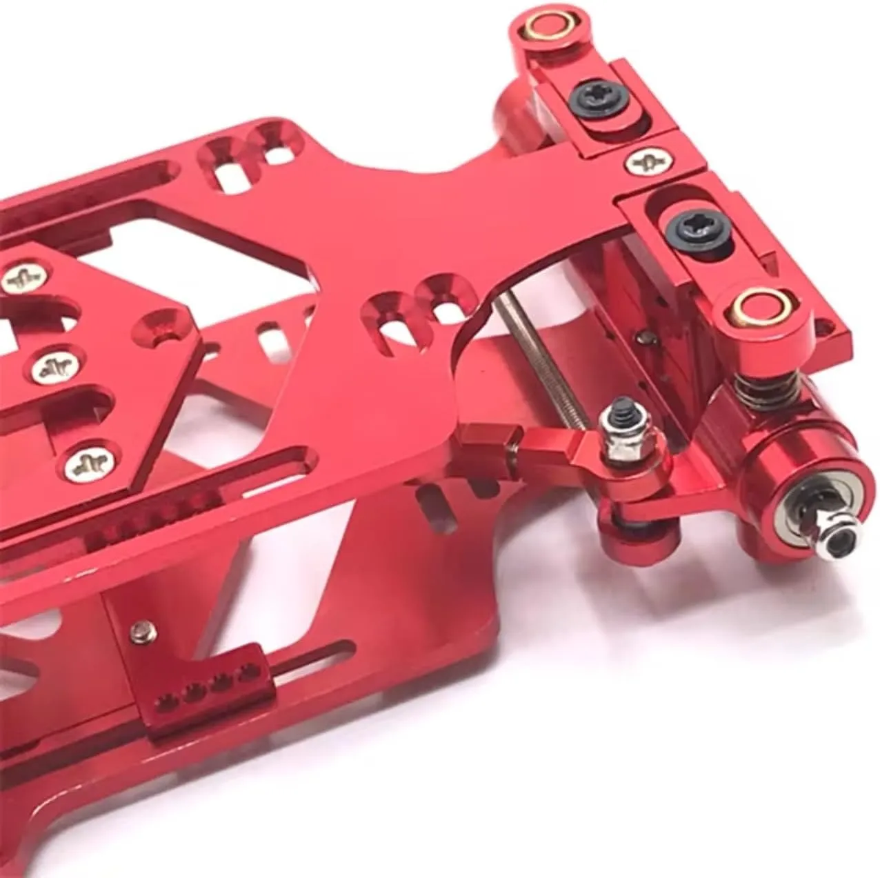 RC Car DIY Parts for WLtoys 284131 K969 K979 K989 K999 P929 P939 RC01 for Mini-Q for Mini-Z Metal Upgrade Front Steering Link RC Car Parts(Red)