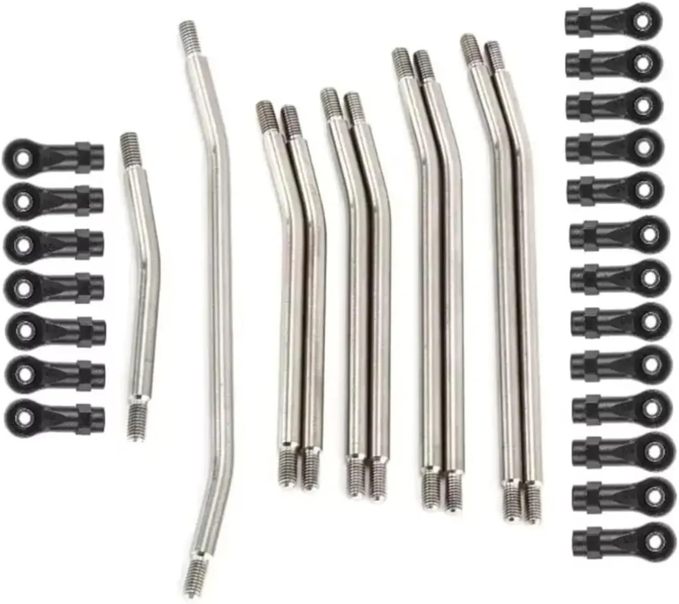 Rc Connecting Rod Tie Rod for Axial for SCX10 II 90046 1/10 10Pcs/Set Metal Link Set Plastic Rod End RC Crawler Car Parts and Accessories Upgrade Replacement and Use