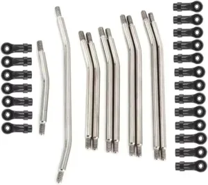 Rc Connecting Rod Tie Rod for Axial for SCX10 II 90046 1/10 10Pcs/Set Metal Link Set Plastic Rod End RC Crawler Car Parts and Accessories Upgrade Replacement and Use