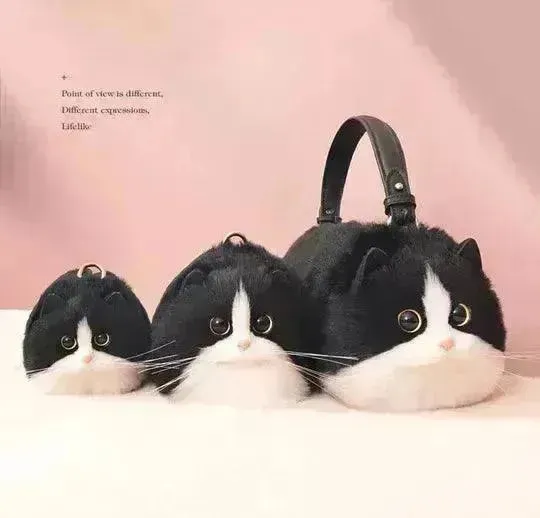 Realistic Handmade Cat Plush Handbag