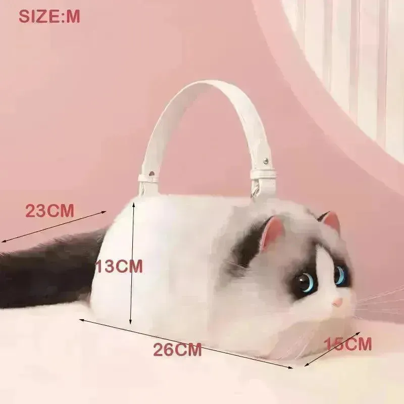 Realistic Handmade Cat Plush Handbag