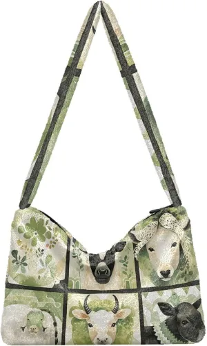 Red Beige Tricolor Premium Gray Watercolor Plush Bag, Women Handbag, Shoulder Handbag Women