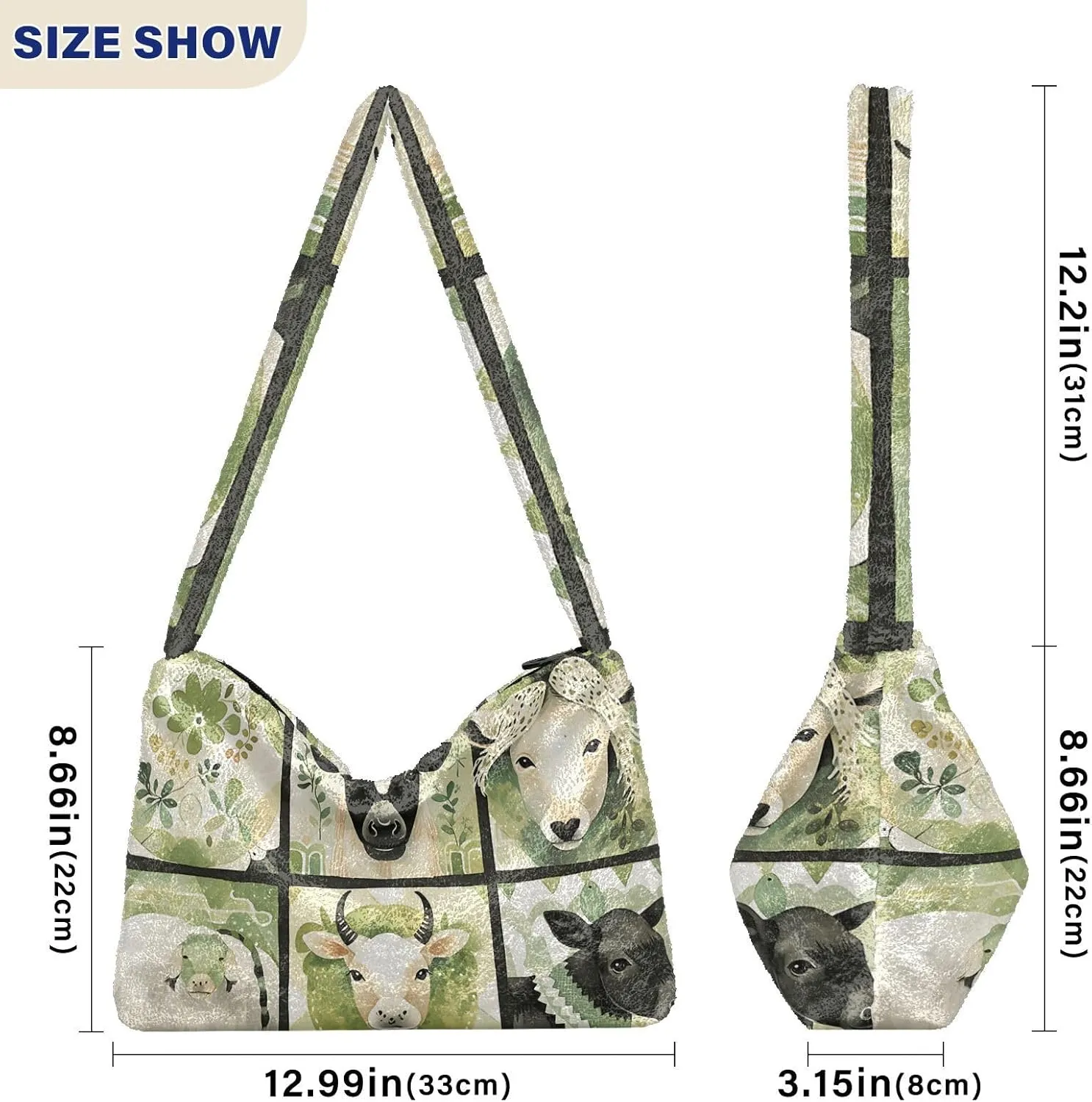 Red Beige Tricolor Premium Gray Watercolor Plush Bag, Women Handbag, Shoulder Handbag Women