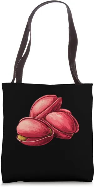Red Pistachios In A Rustic Style Tote Bag
