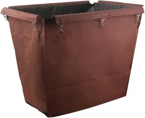 Removable Waterproof Liner Bag, Replacement Laundry Cart Liner Bag, Oxford Cloth Storage Bags, Large Thickened Waterproof Oxford Cloth Bags for Clothes Or Toy Organizer Storage Cart(Brown-tapered)