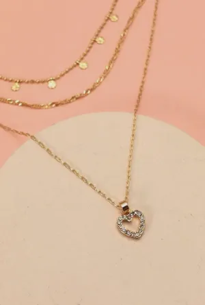 Rhinestone Heart Necklace