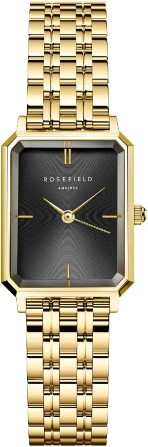 Rosefield Octagon XS Black Gold with Black Dial and Gold Case 19.5 x 24 mm Stainless Steel OBGSG-O61