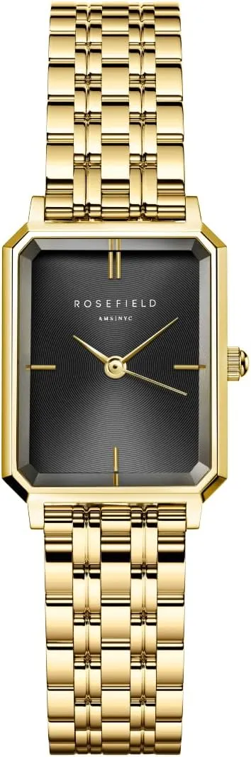 Rosefield Octagon XS Black Gold with Black Dial and Gold Case 19.5 x 24 mm Stainless Steel OBGSG-O61