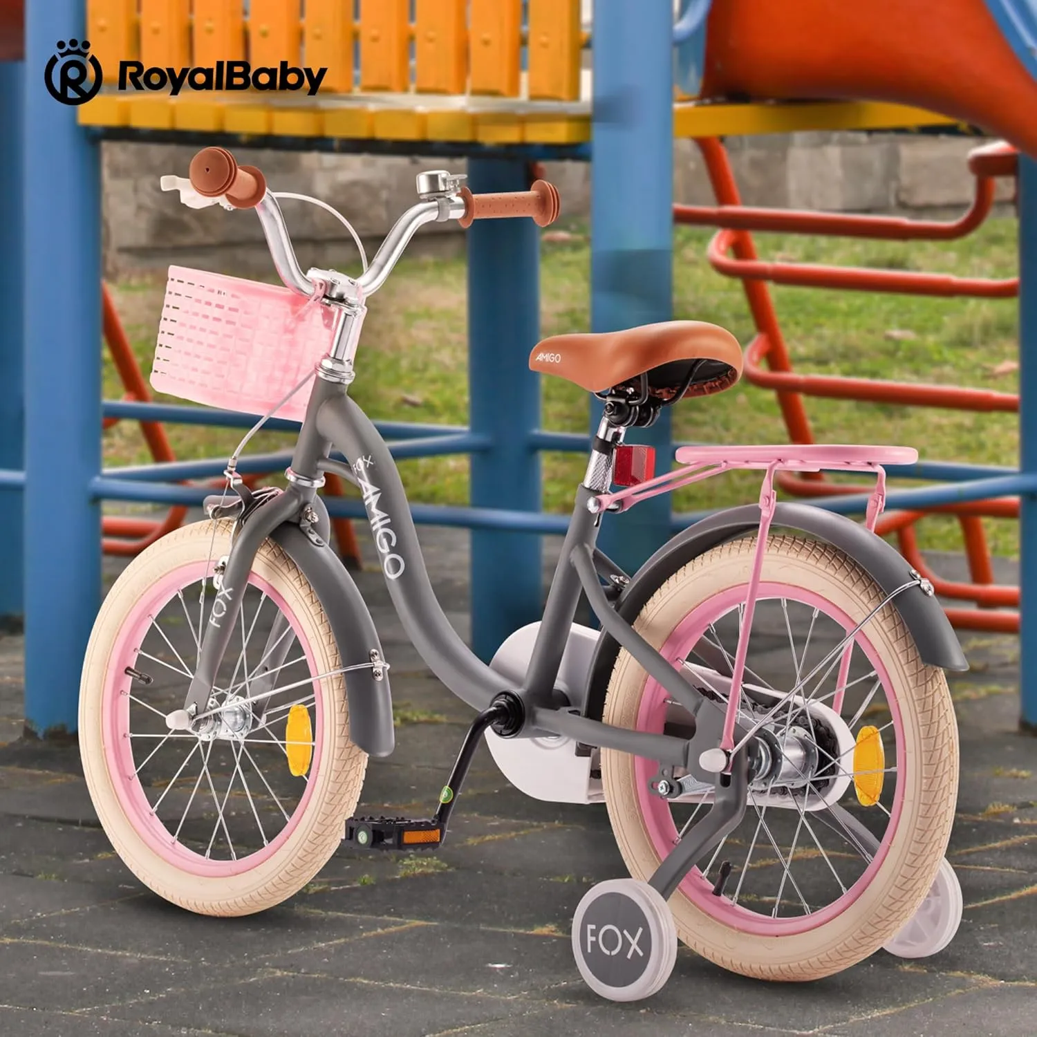 Royalbaby Princess Girls Kids Bike 12 14 16 18 20 Inch Children Bicycle with Basket for Age 3-12 Years