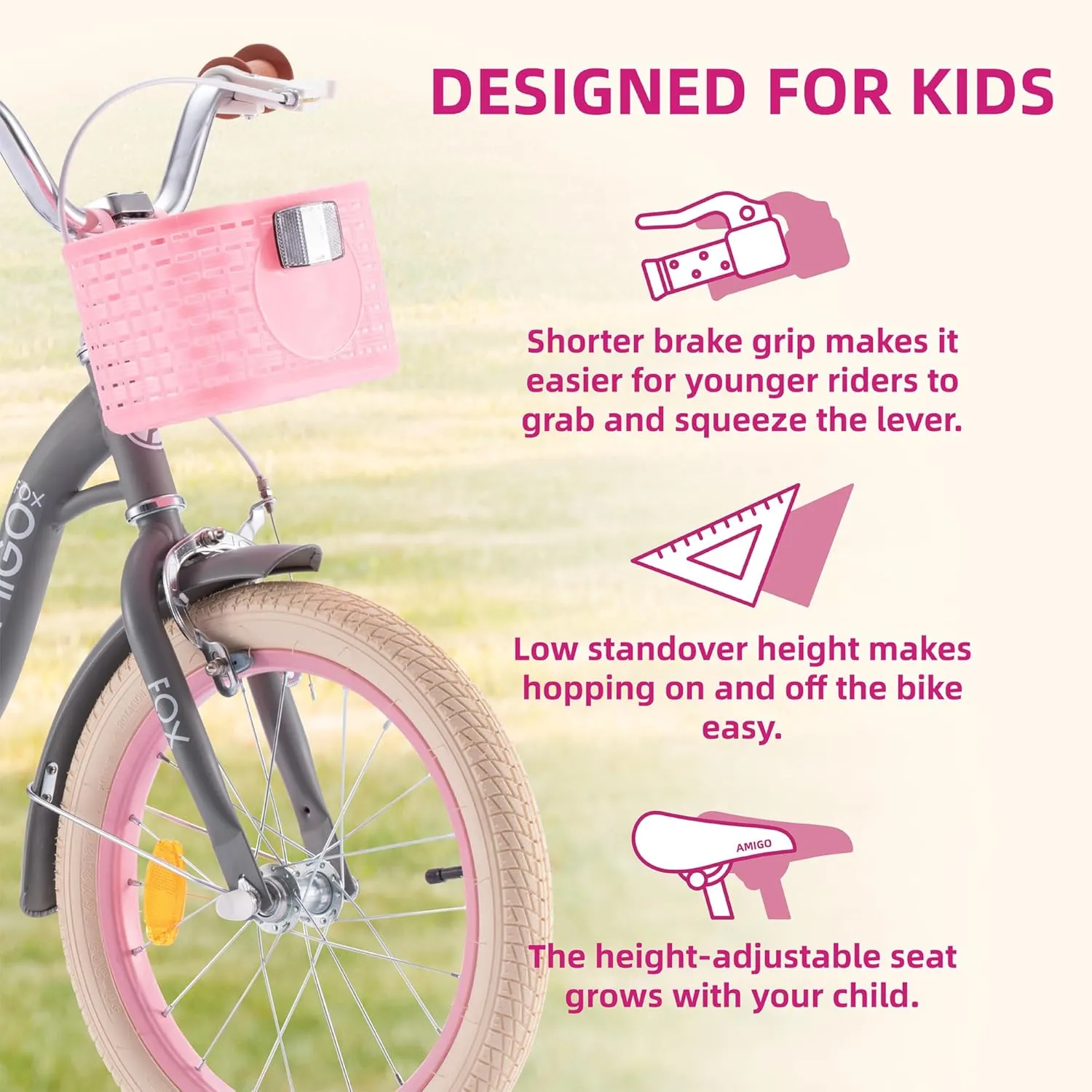 Royalbaby Princess Girls Kids Bike 12 14 16 18 20 Inch Children Bicycle with Basket for Age 3-12 Years