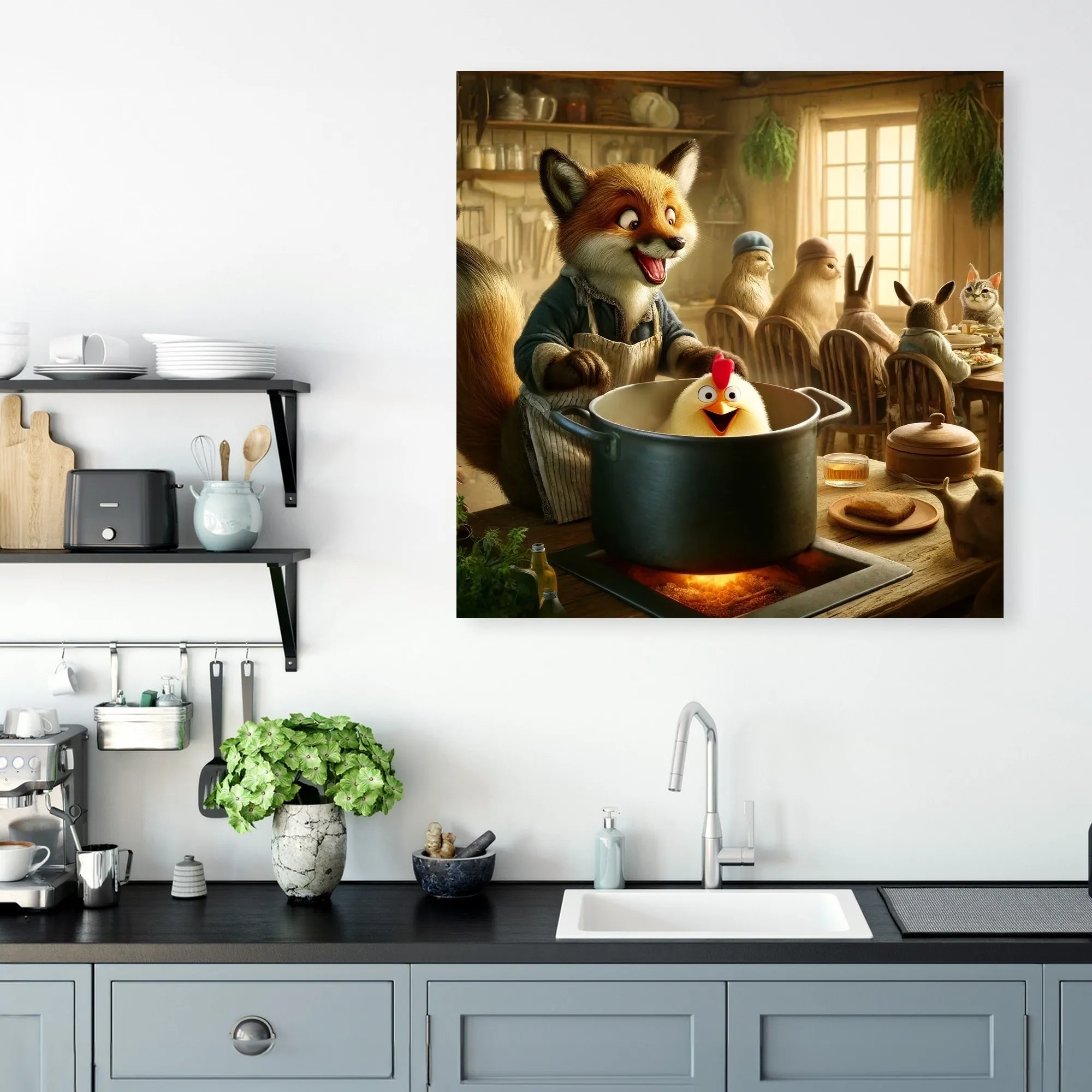 Rustic Kitchen Banquet Canvas