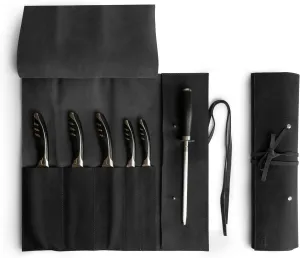 Rustic Leather Knife Roll Case, Durable Chef Knife Bag for Professional Chefs, Knife Roll Bag, Portable Carrying Case for Knives and Tools, Ideal for Culinary Travel, Knife Bags for Chefs Professional